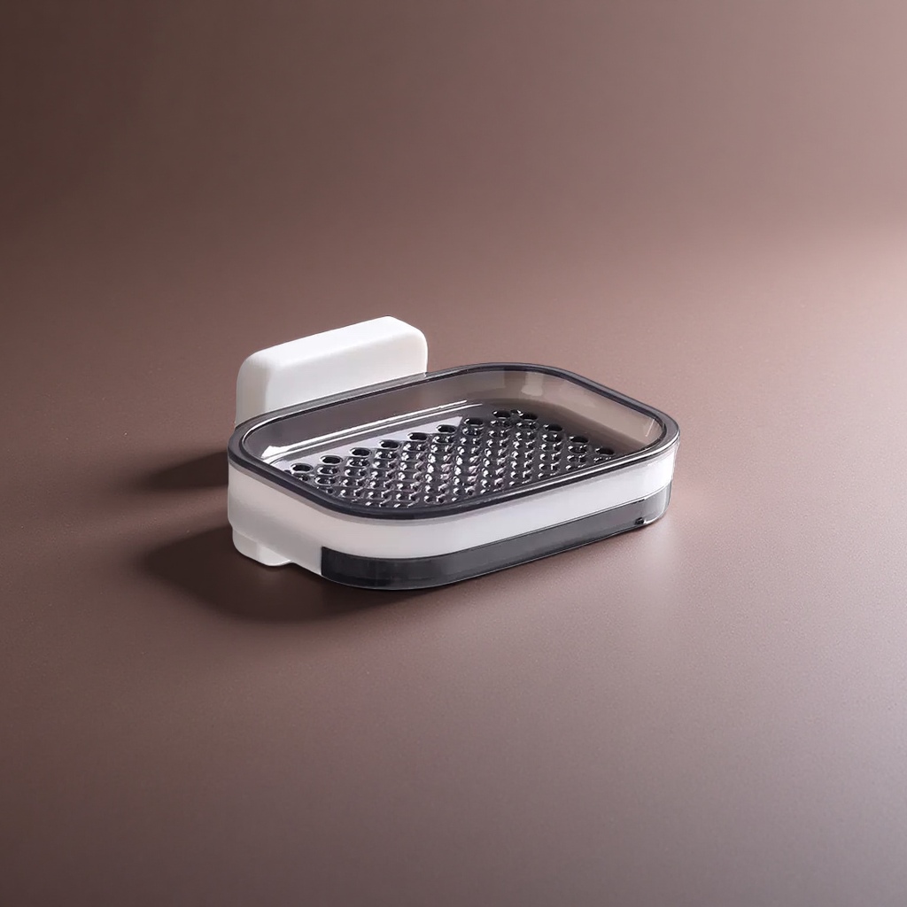 Suction cup type soap box for bathroom products, water-draining and anti-slip soap storage box Specification image