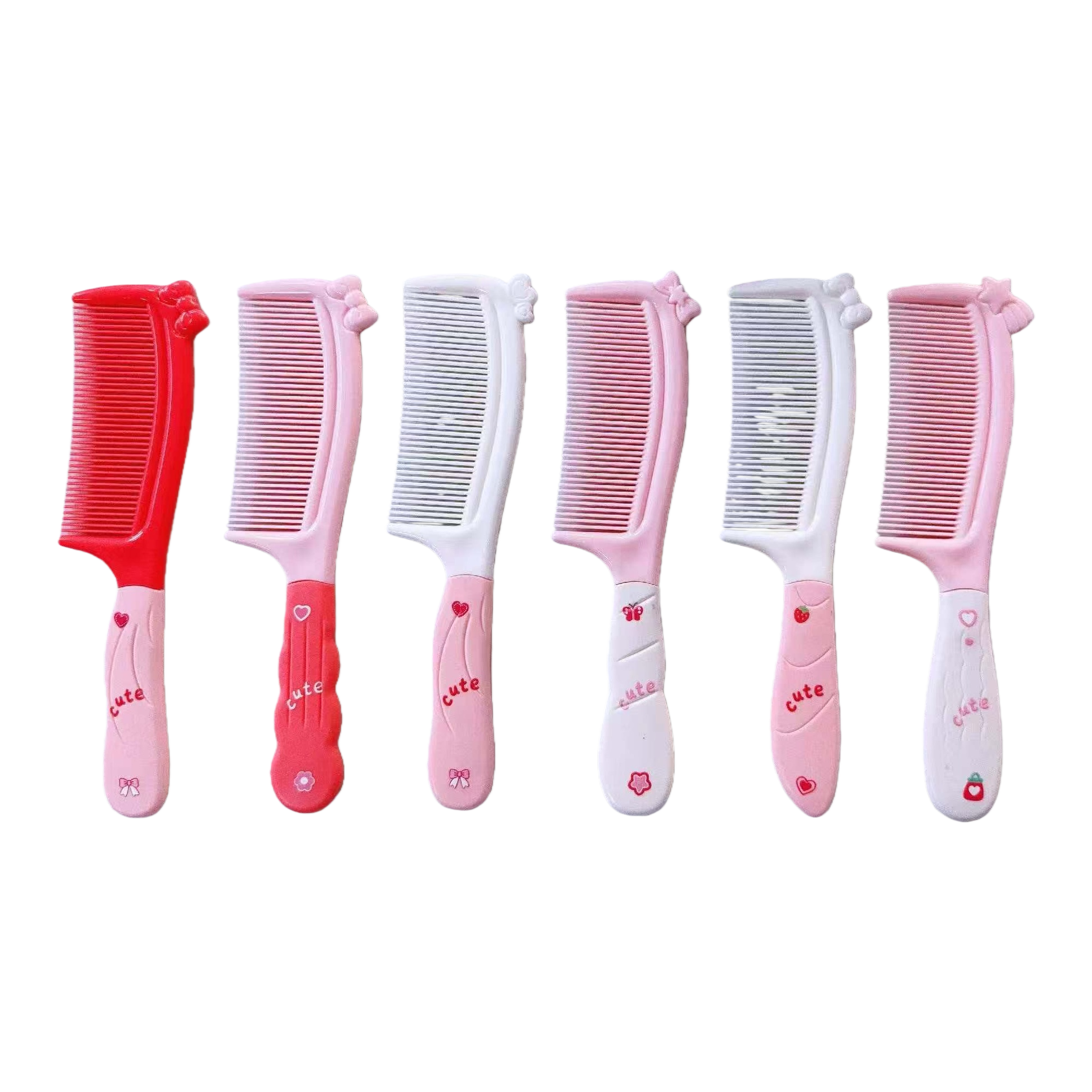 The cherry powder series hair comb is smooth, anti-static, and can massage the scalp to create a fluffy look Item Picture