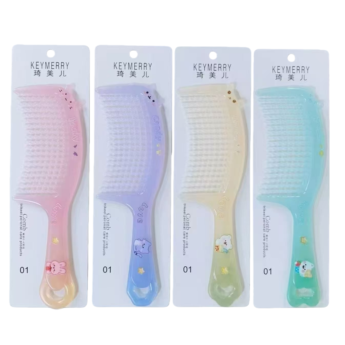 The fresh hair comb can smooth hair without damaging it, prevent static electricity and massage the scalp. It is portable for home use Item Picture