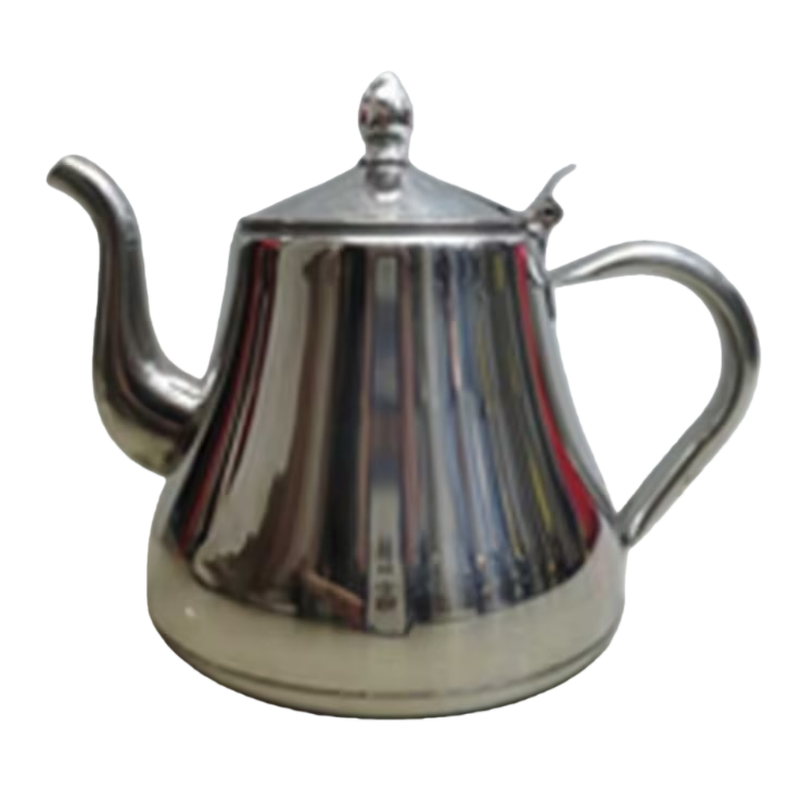 Metal teapot, hand-forged stainless steel insulated teapot, household and office tea-making utensils Item Picture