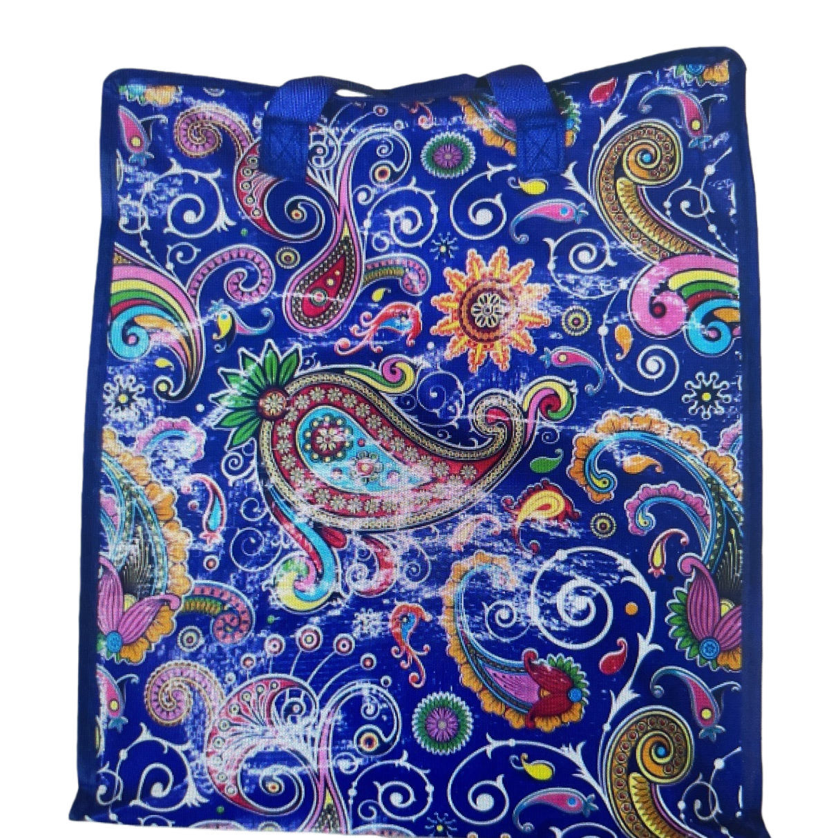 The colorful patterned handbag is a fashionable, simple and eco-friendly shopping bag that can be reused Item Picture
