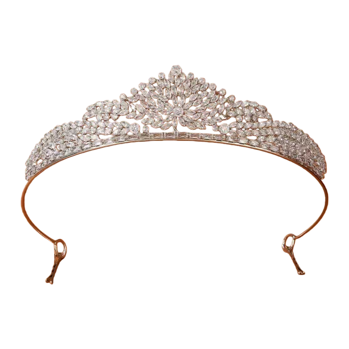 Gorgeous diamond tiara simulated crystal hair accessory for ladies' party wedding headwear Item Picture