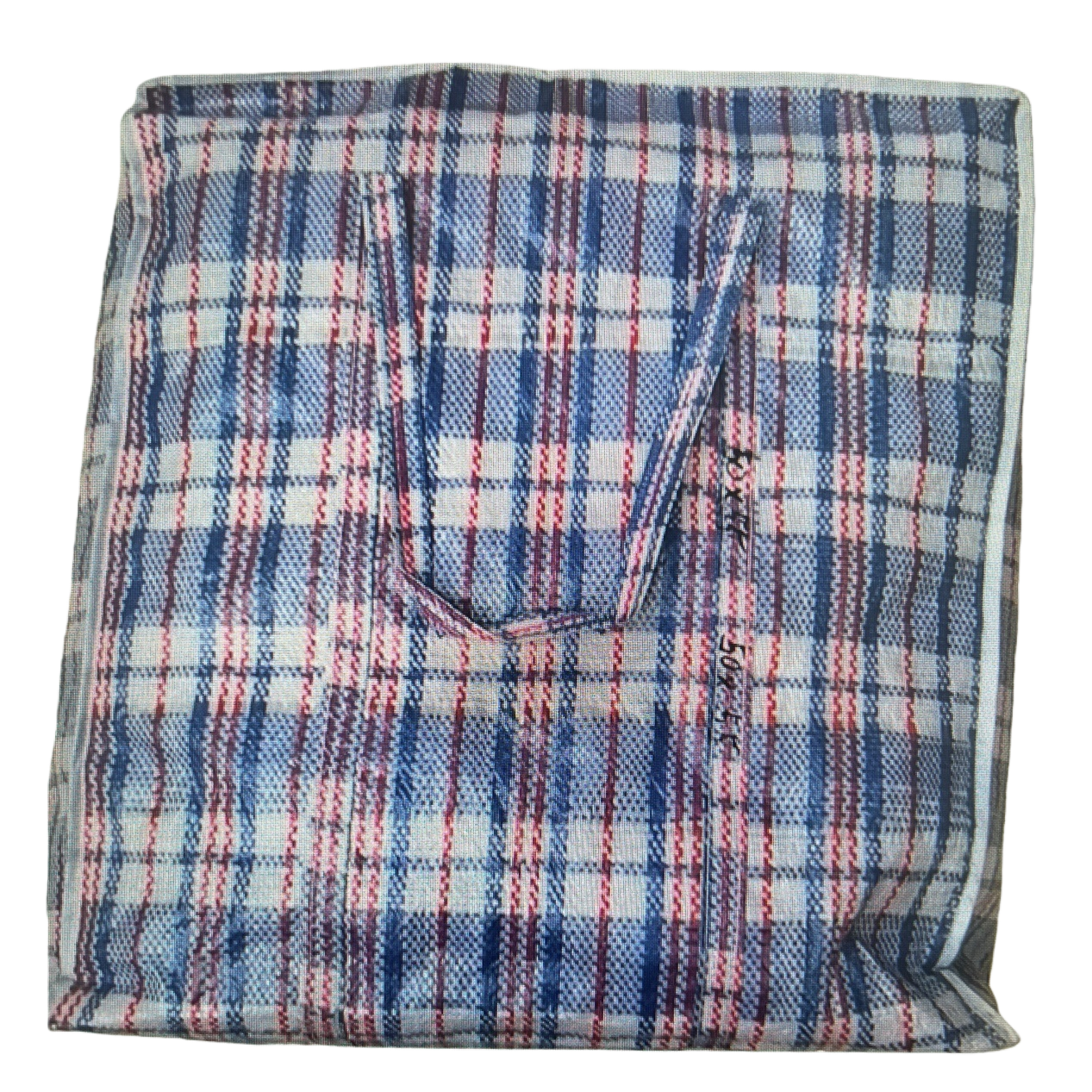 The checkered pattern handbag is a fashionable, simple and eco-friendly shopping bag. It is foldable, portable and has a large capacity Item Picture