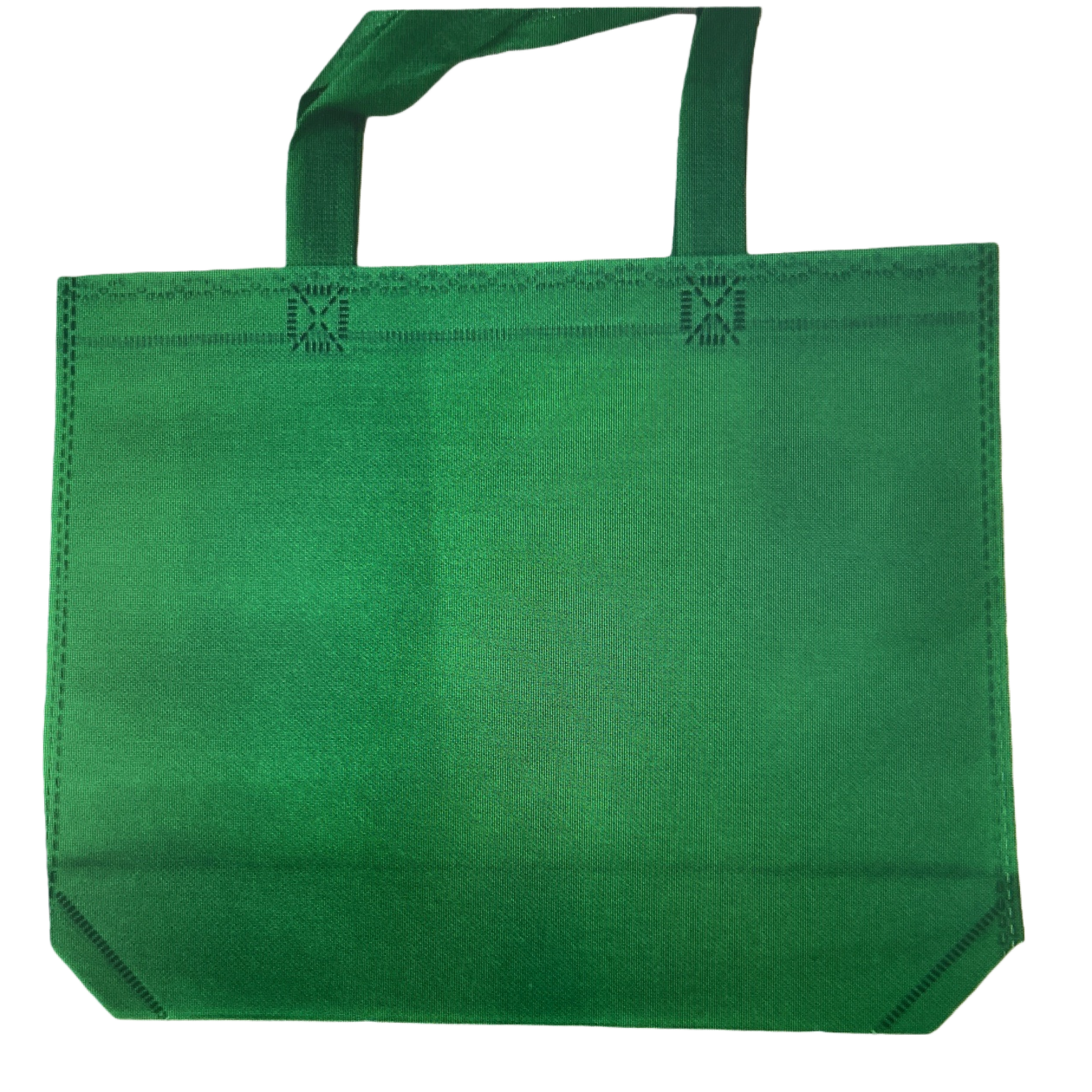 The green non-woven fabric bag is an eco-friendly hand-held shopping bag that can be reused and is simple and elegant Item Picture
