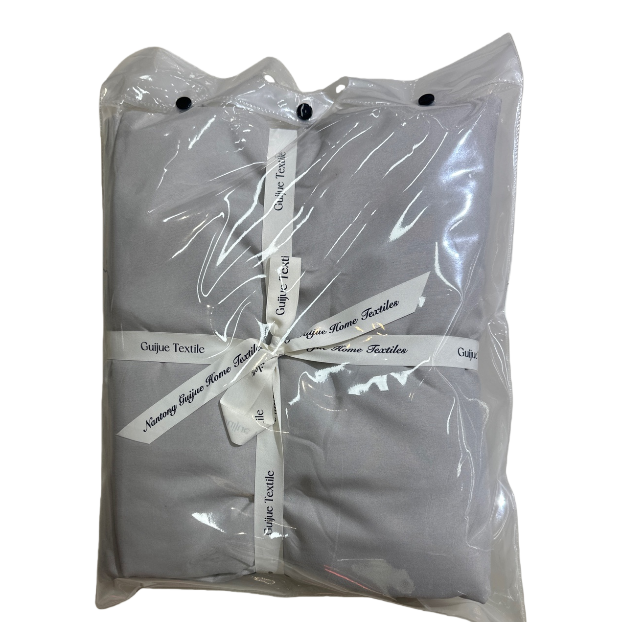 Grey bedding set with packaging bag, four-piece set, pure cotton simple style Item Picture