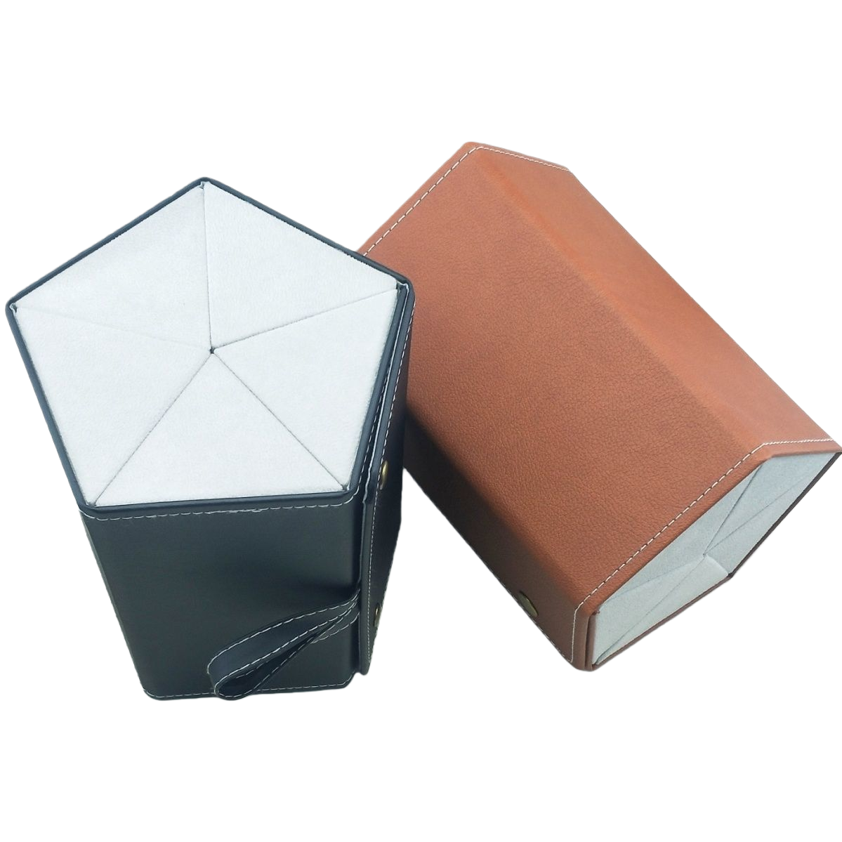 Leather storage box, multi-functional desktop organization box, high-end genuine leather material storage box Item Picture