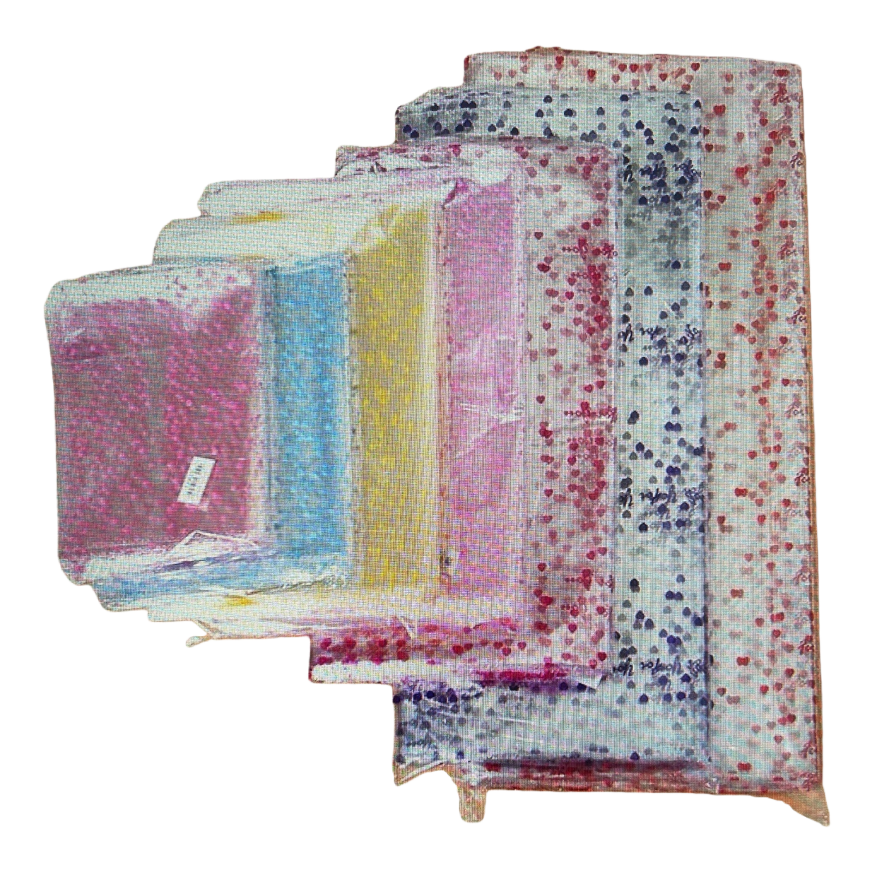 مواد تصميم قماش ملونة متعددة الألوان Item Picture