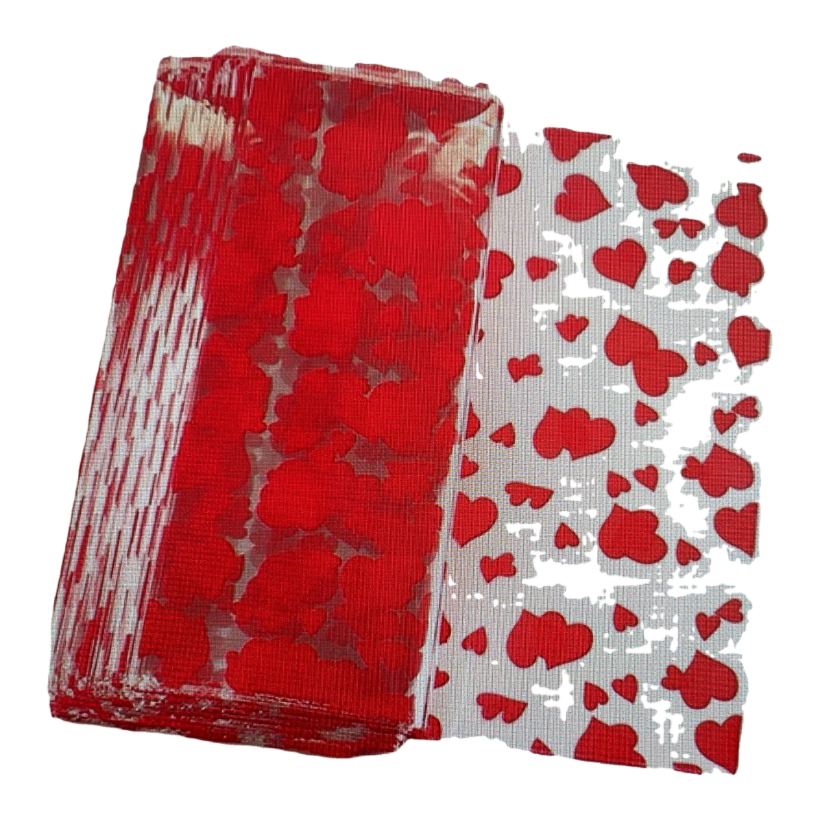 Red heart-shaped pattern packaging bags are universal for gift decoration and DIY handicrafts Item Picture