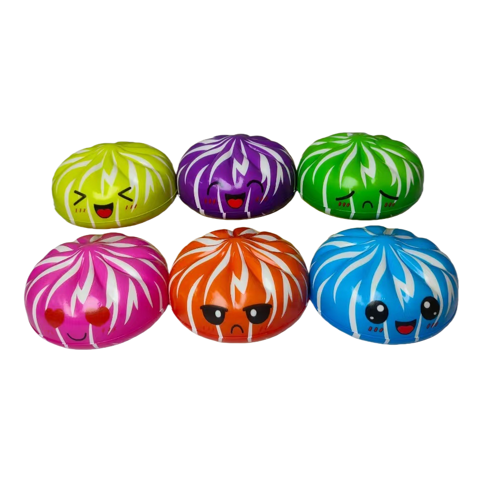 Colorful cartoon expression creative toys, cute soft rubber children's educational ornaments Item Picture