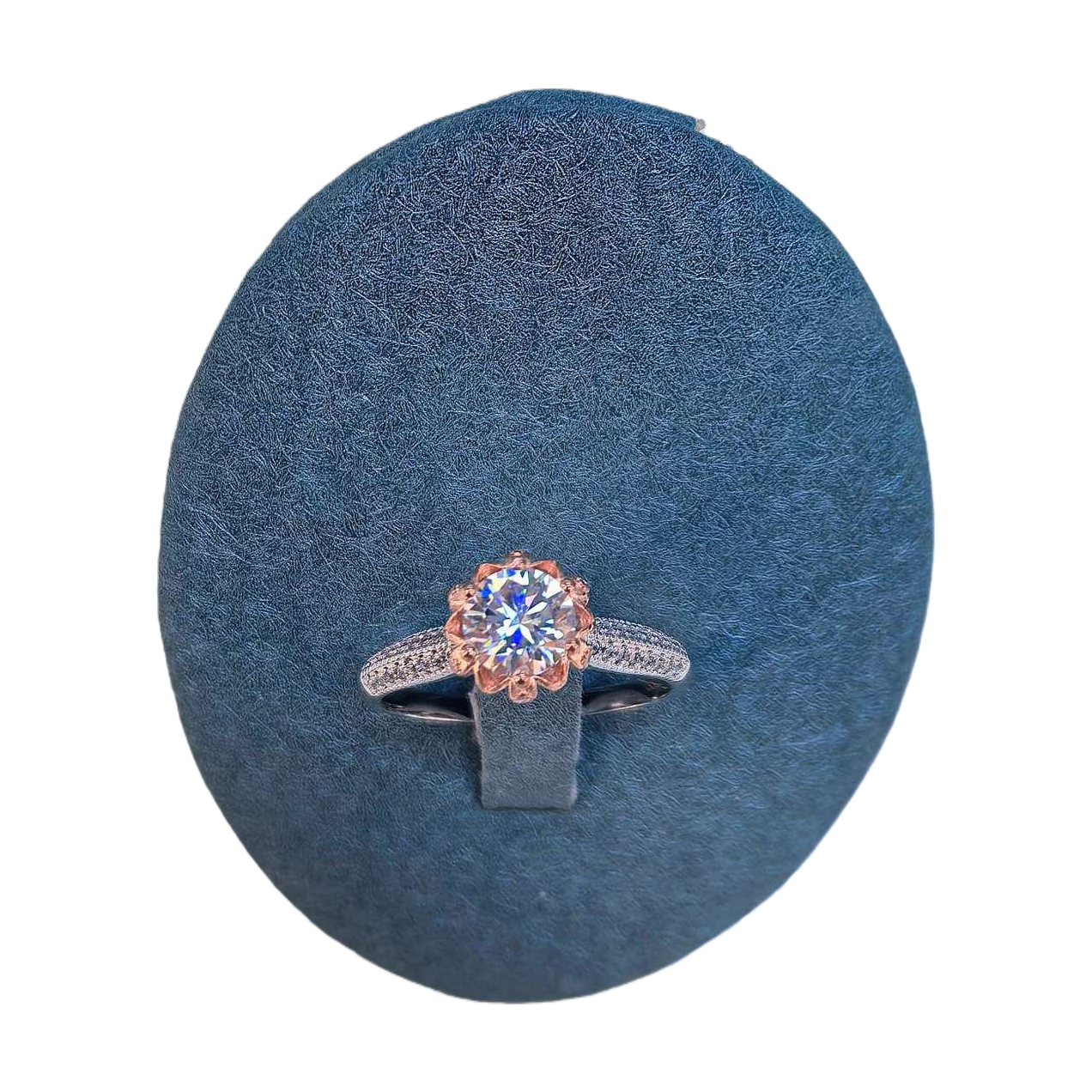 Diamond rings for women, simple and fashionable. 18K gold set wedding rings and couple rings Item Picture