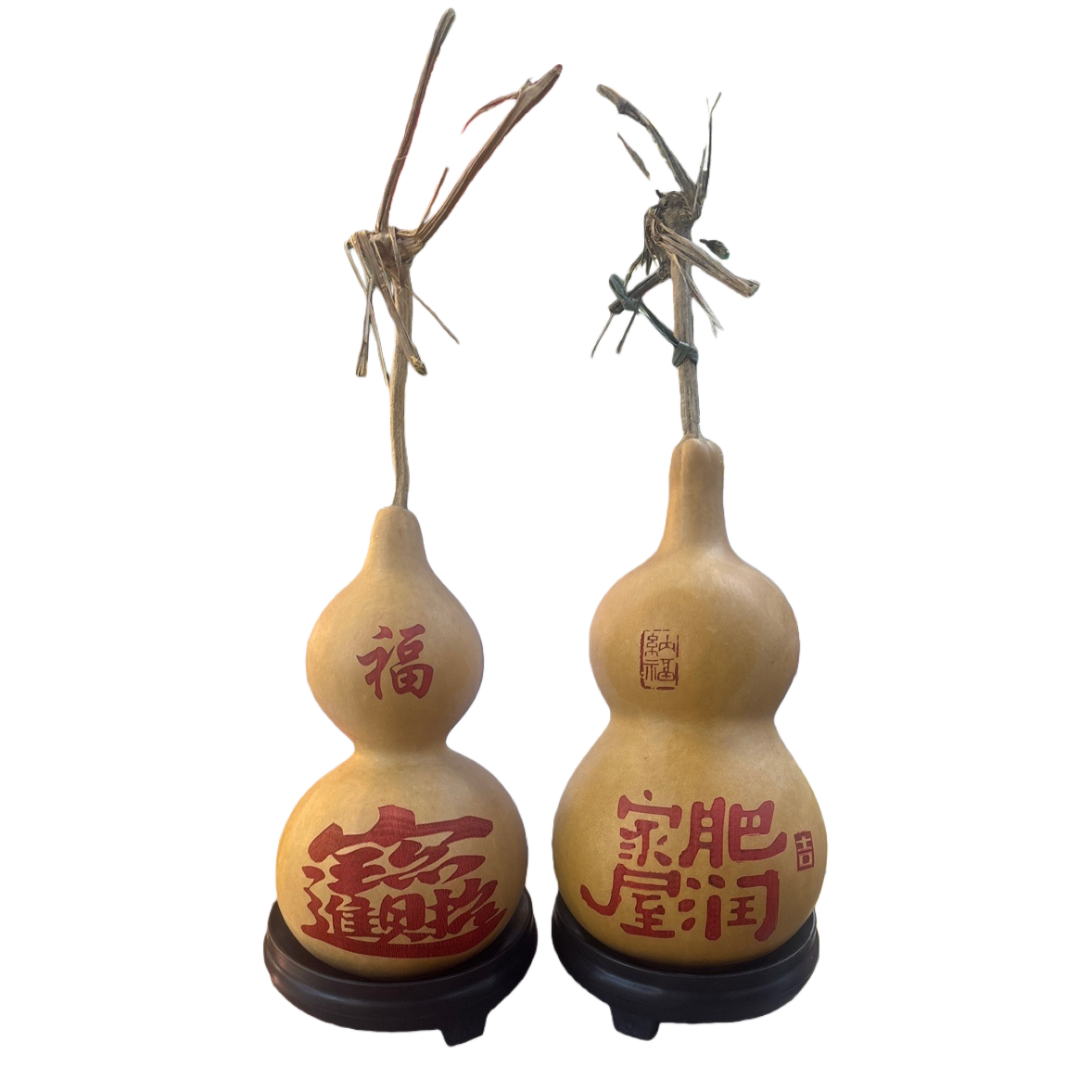 Artículos de calabaza natural calabaza ratán tejido decoración del hogar sala de estar basalto feng shui fortuna decoración colgante Item Picture
