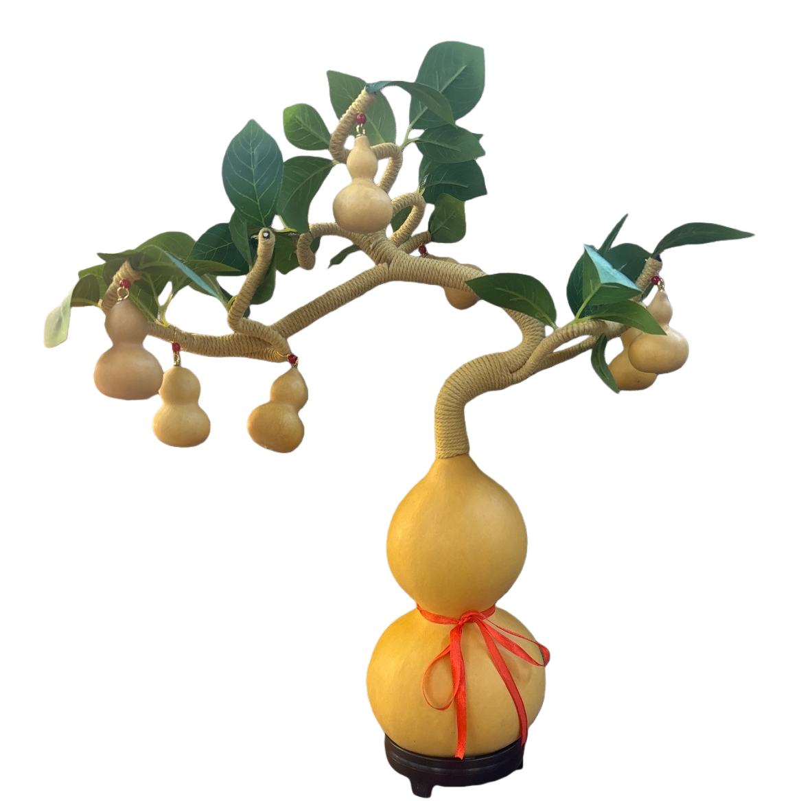 Árbol de calabaza madera natural feng shui decoraciones para el hogar sala de estar basalto oficina fortuna nafo Item Picture