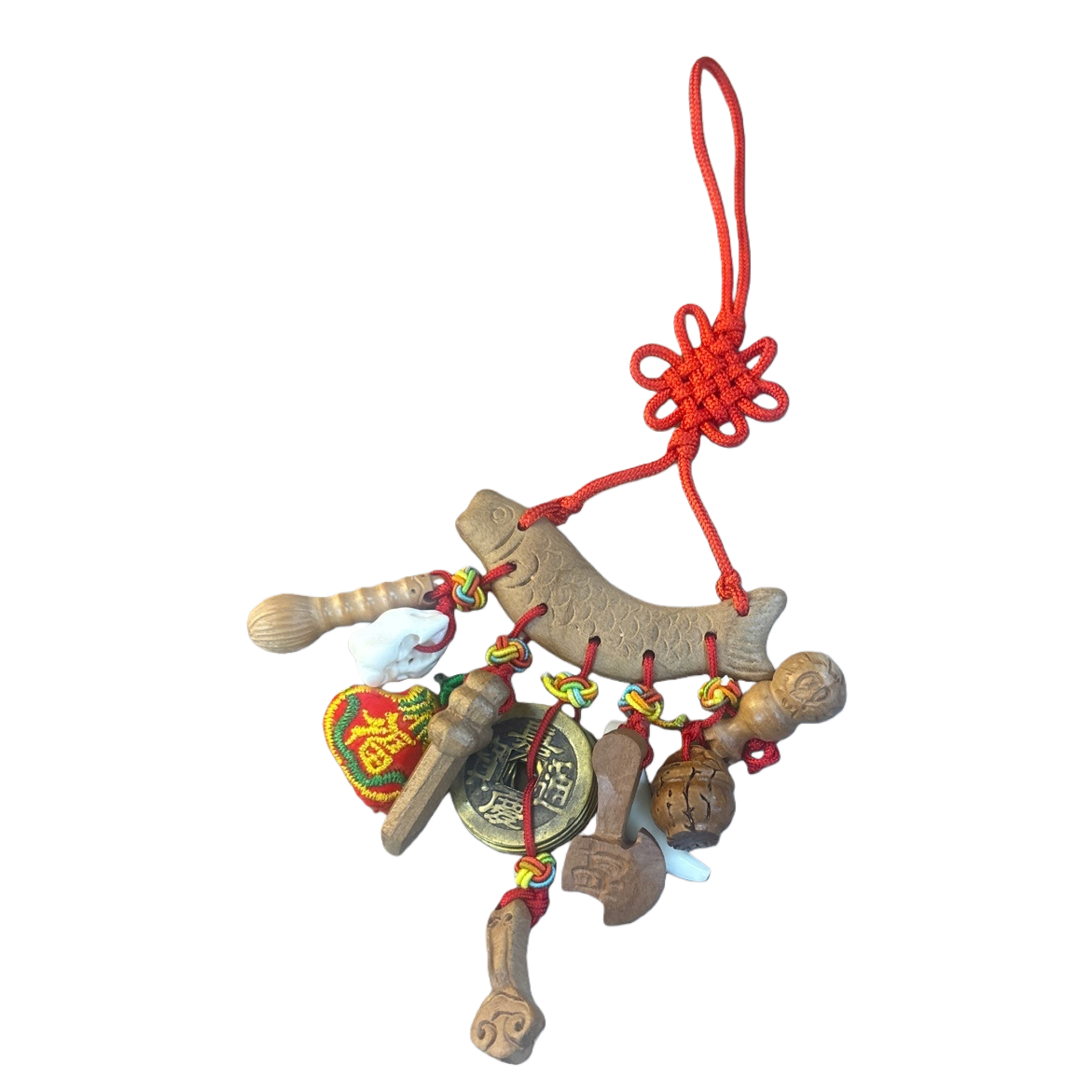 Traditional auspicious pendant, red Chinese knot pendant, New Year home decoration pendant Item Picture