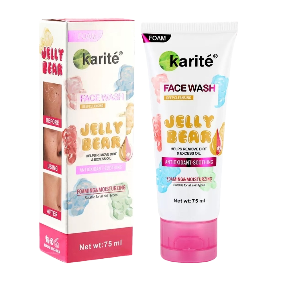 洗面奶+karité Jelly Bear 洗面奶产品展示图白底实物图