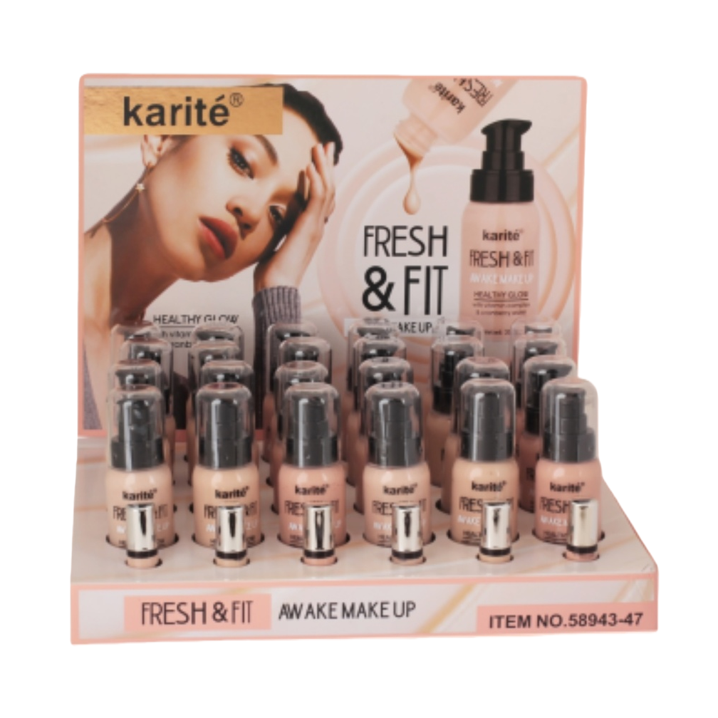 化妆品+karité Fresh & Fit 唤醒妆前乳白底实物图