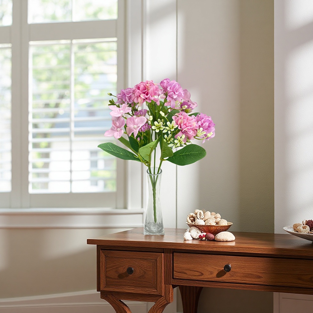 Pink flower bouquets, fresh flowers, hand-held bouquets, romantic wedding birthday gifts details Picture