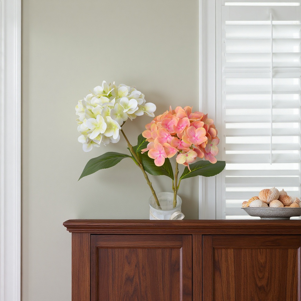 Hydrangeas are available in a variety of colors as ornamental plants for balconies and courtyards details Picture
