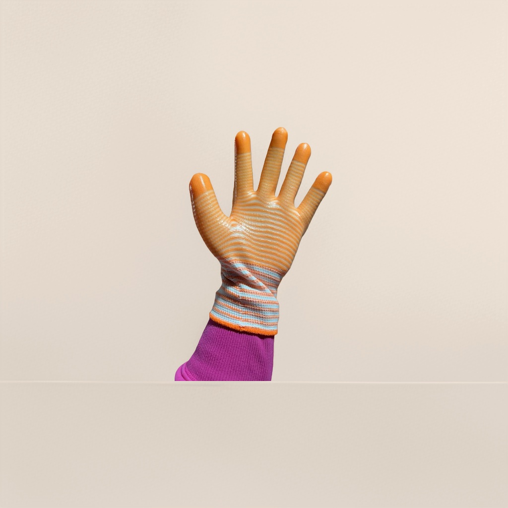 Orange PVC zebra striped gloves, thickened anti-slip labor protection gloves for both men and women Application Scenario