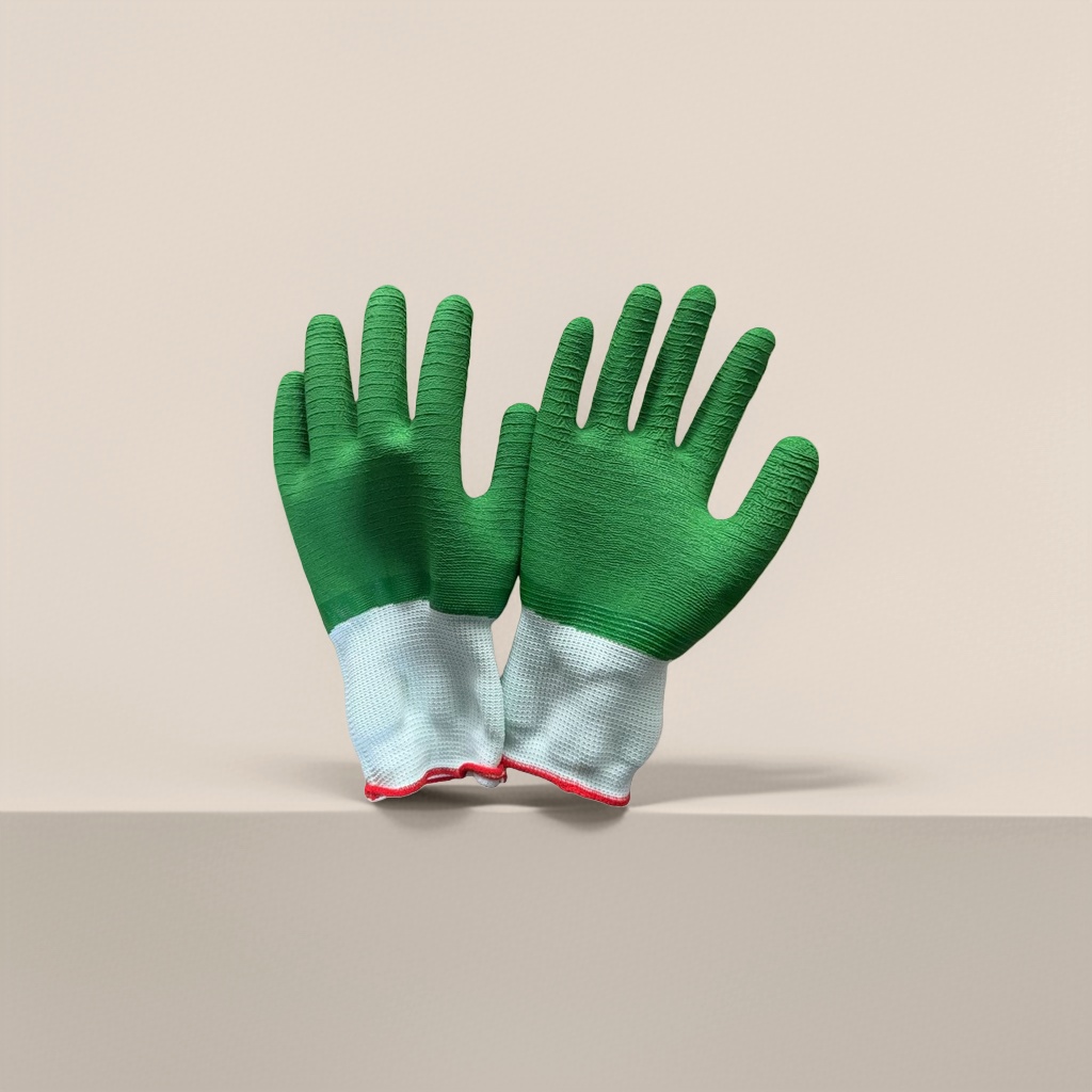 Verde antideslizante engrosado guantes de protección laboral Specification image