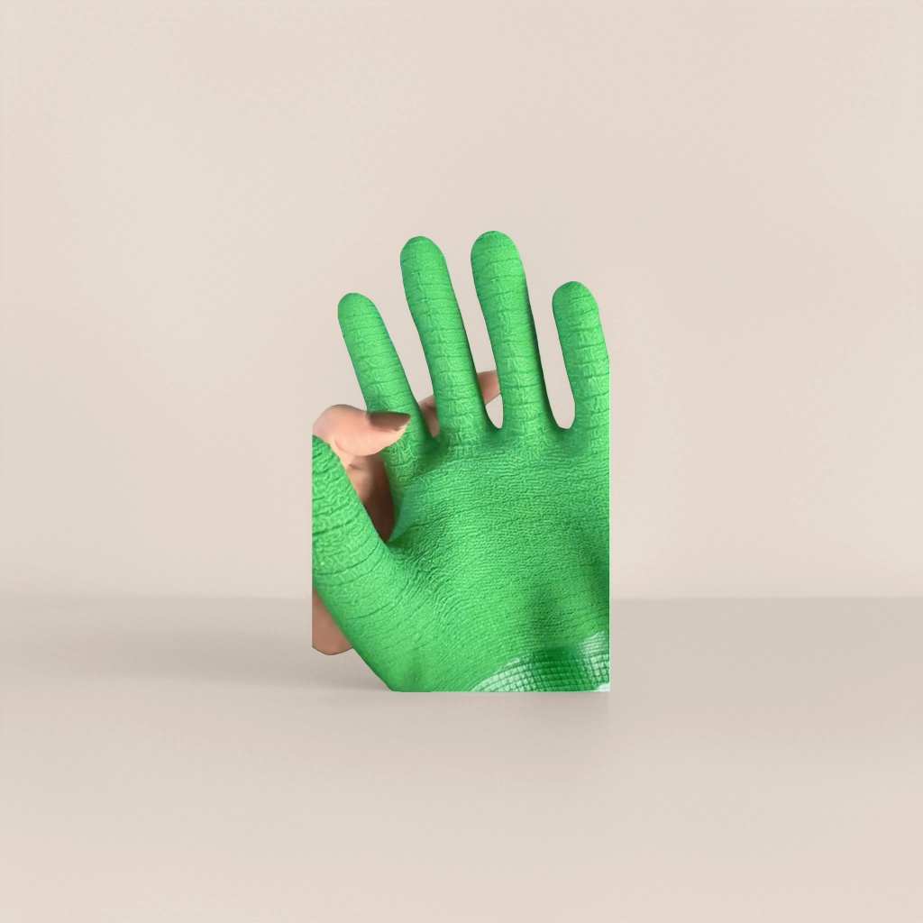 Verde antideslizante engrosado guantes de protección laboral details Picture