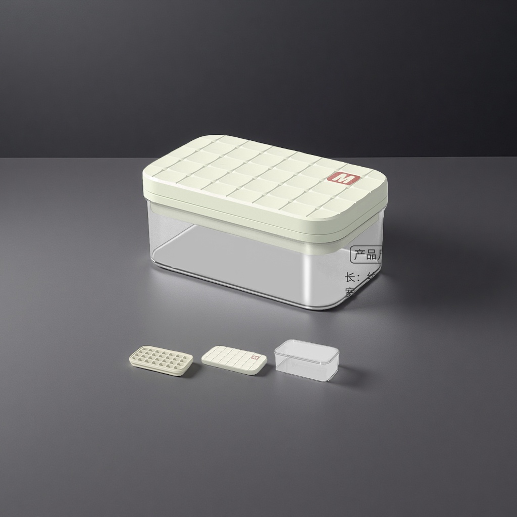 Cream white silicone ice storage box, household stackable, high-temperature resistant freezing mold Application Scenario