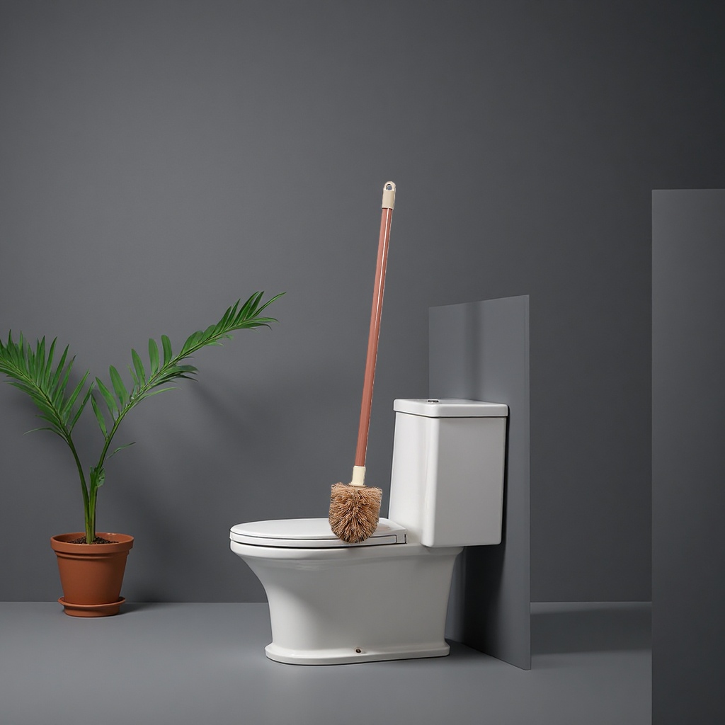 Toilet brush rotating cleaning brush head extended handle bathroom sanitary ware set Specification image