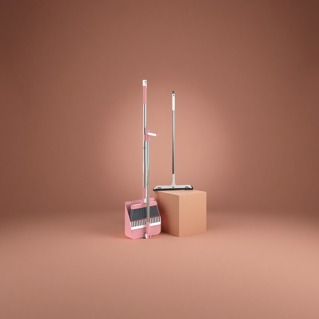 Household cleaning tool broom and dustpan set, plastic durable combination details Picture