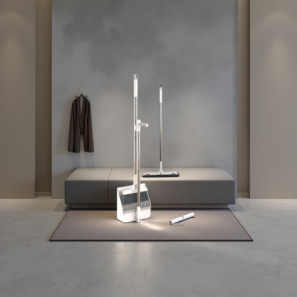 Sweeping tool set: broom, dustpan, mop, three-piece household cleaning tools Application Scenario