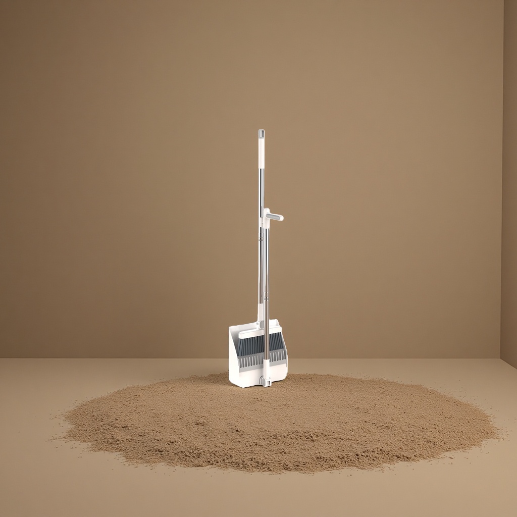 Household broom and dustpan set: A combination of broom and dustpan cleaning tools Specification image