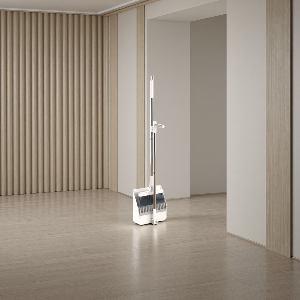 Household broom and dustpan set: A combination of broom and dustpan cleaning tools details Picture