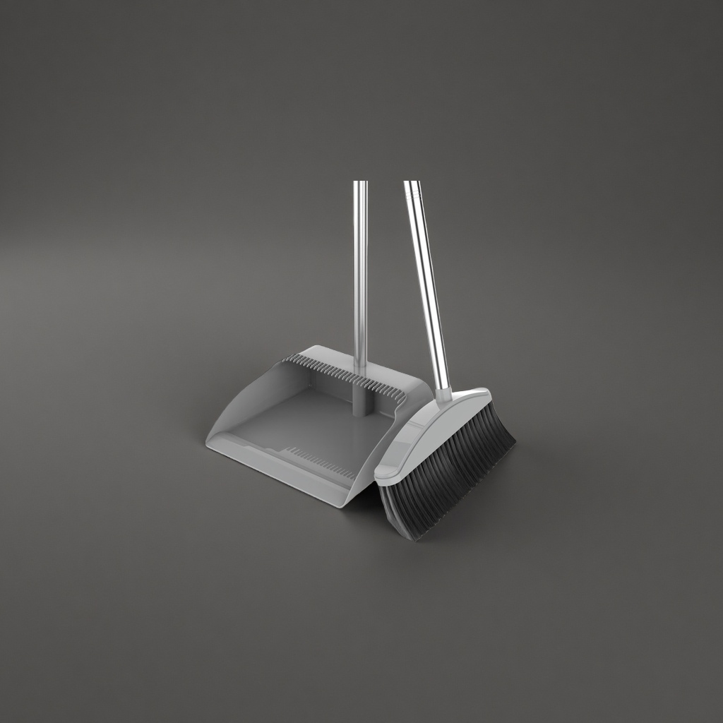 Household cleaning tool set, broom and dustpan combination, durable and anti-slip, suitable for kitchen and living room. 110016084 Application Scenario