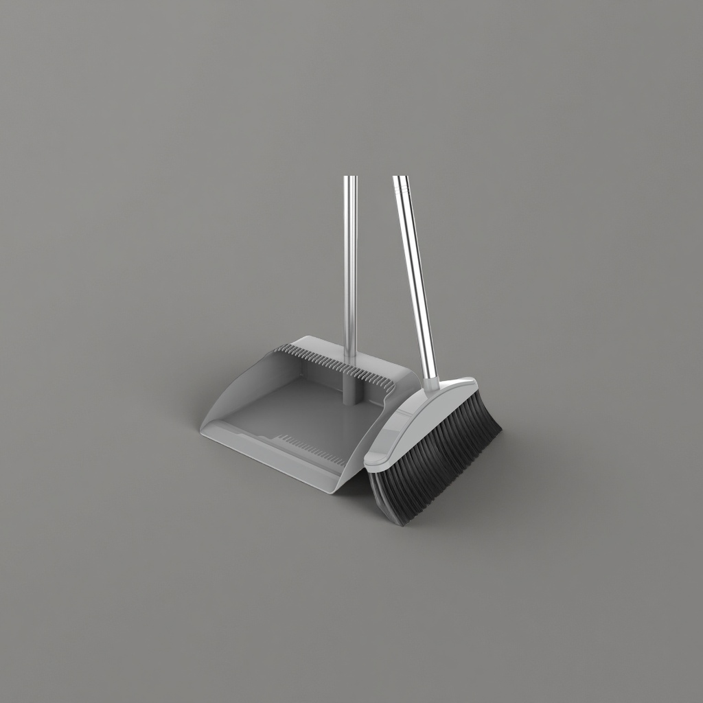 Household cleaning tool set, broom and dustpan combination, durable and anti-slip, suitable for kitchen and living room. 110016084 Specification image