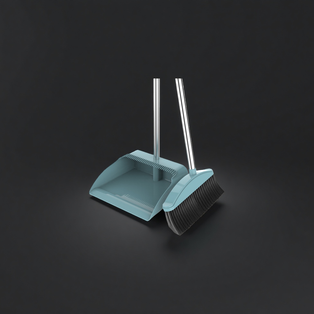 Household cleaning tool set: Broom and dustpan combination, durable and anti-slip, suitable for kitchen and living room. 110031116 Application Scenario
