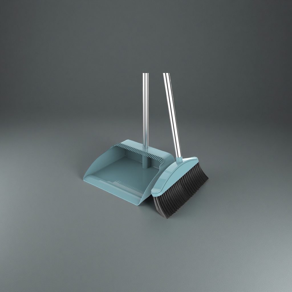 Household cleaning tool set: Broom and dustpan combination, durable and anti-slip, suitable for kitchen and living room. 110031116