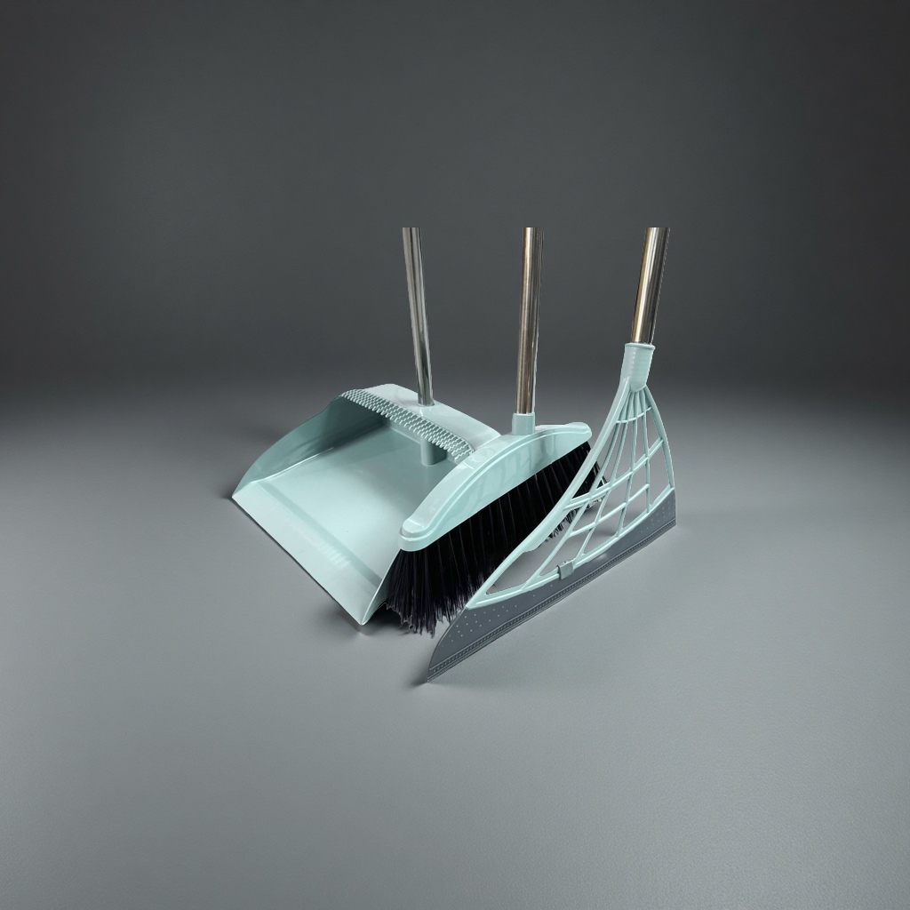 Household cleaning tool set: Broom and dustpan combination, durable and anti-slip, suitable for kitchen and living room. 110048307