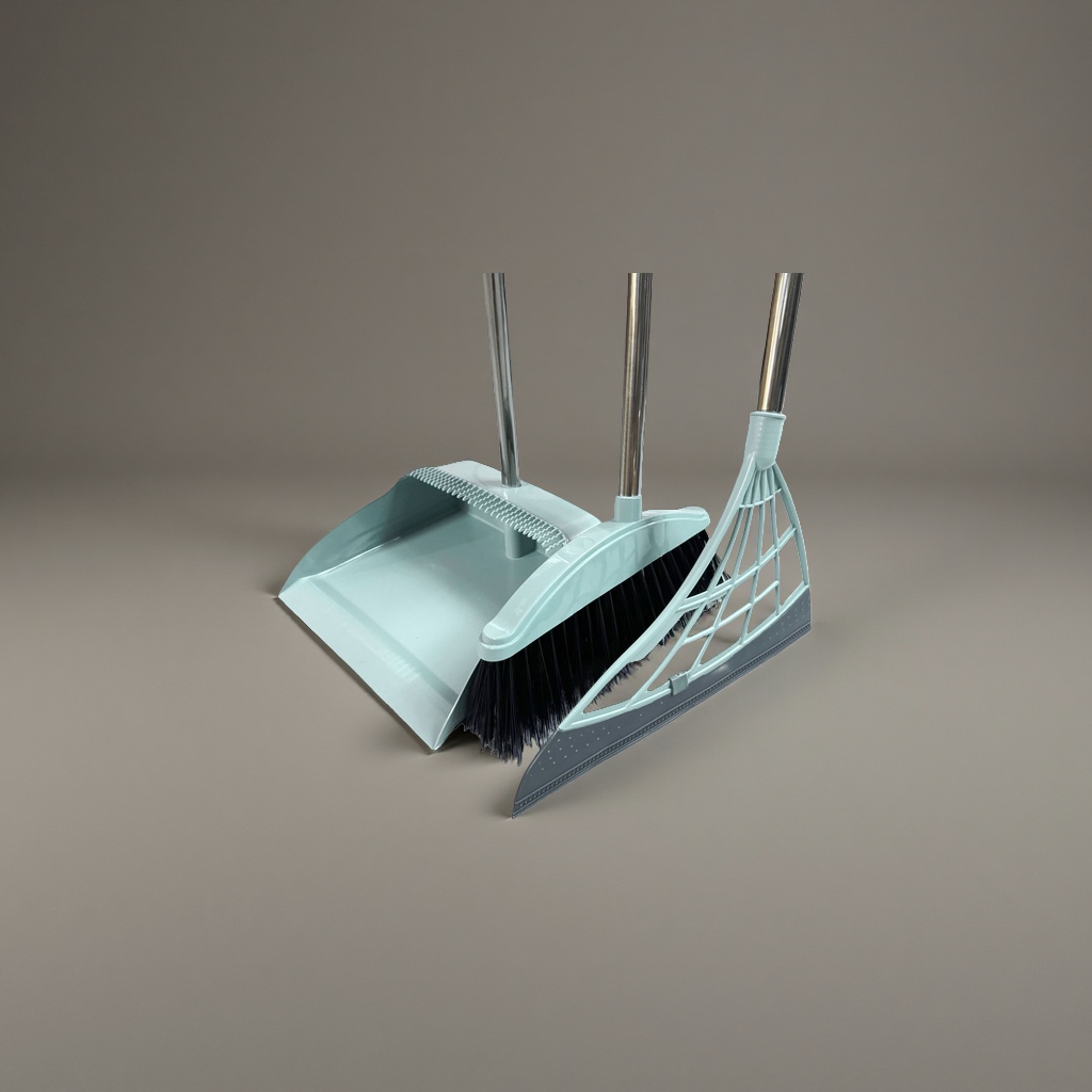 Household cleaning tool set: Broom and dustpan combination, durable and anti-slip, suitable for kitchen and living room. 110048307 Application Scenario