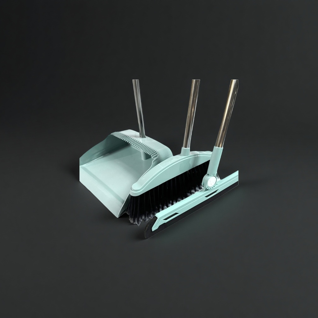 Household cleaning tool set, broom and dustpan combination, durable and anti-slip, suitable for living rooms and kitchens details Picture