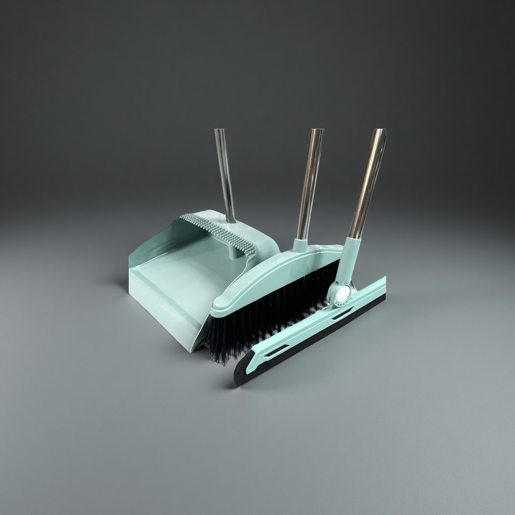 Household cleaning tool set, broom and dustpan combination, durable and anti-slip, suitable for living rooms and kitchens