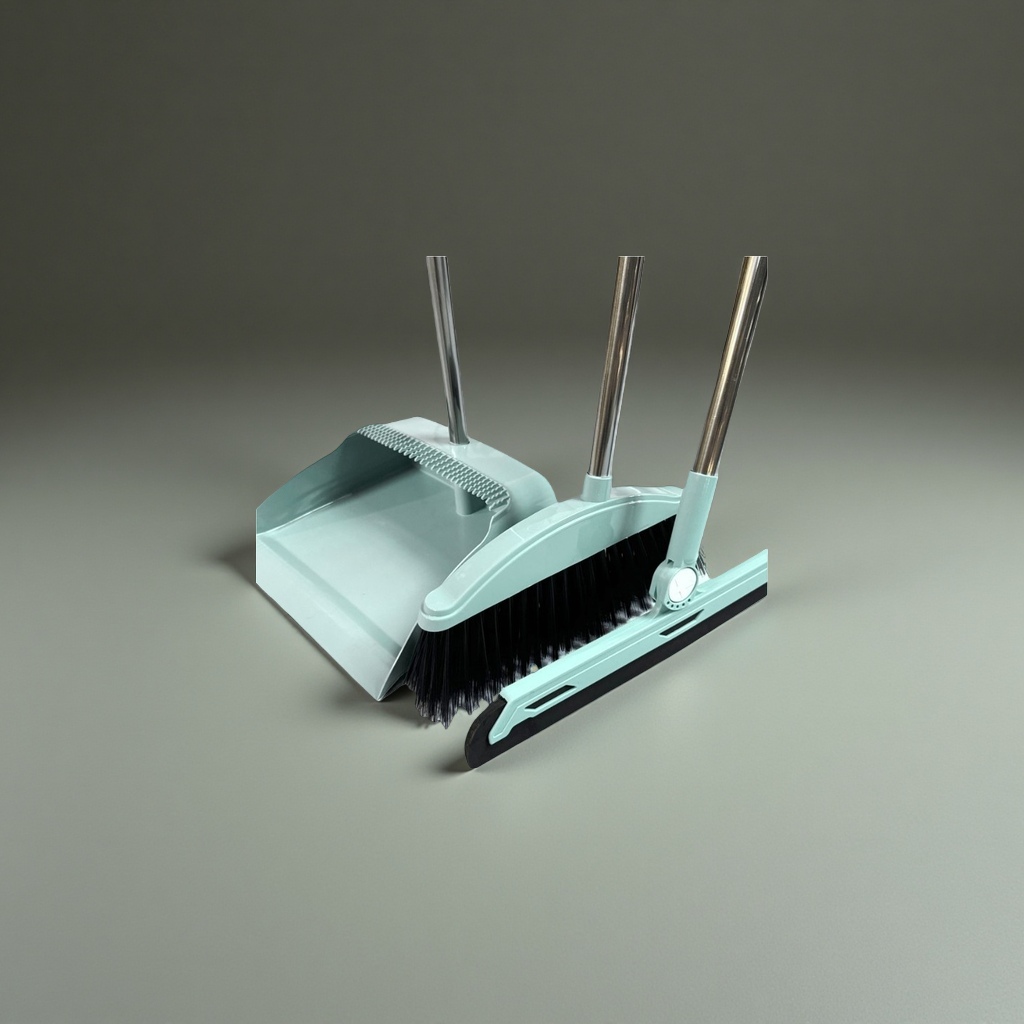 Household cleaning tool set, broom and dustpan combination, durable and anti-slip, suitable for living rooms and kitchens Application Scenario