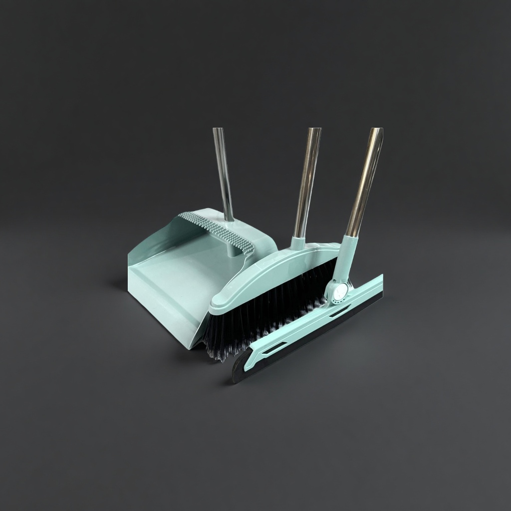 Household cleaning tool set, broom and dustpan combination, durable and anti-slip, suitable for living rooms and kitchens Specification image