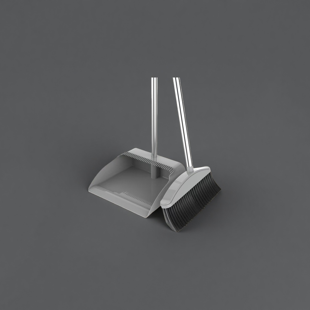 Household cleaning tool set: Broom and dustpan combination, durable and anti-slip, suitable for kitchen and living room. 110121146 Application Scenario