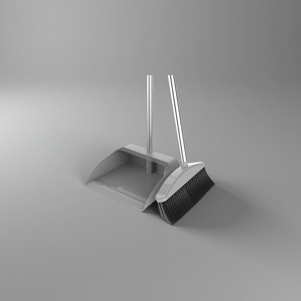 Household cleaning tool set: Broom and dustpan combination, durable and anti-slip, suitable for kitchen and living room. 110121146 Specification image
