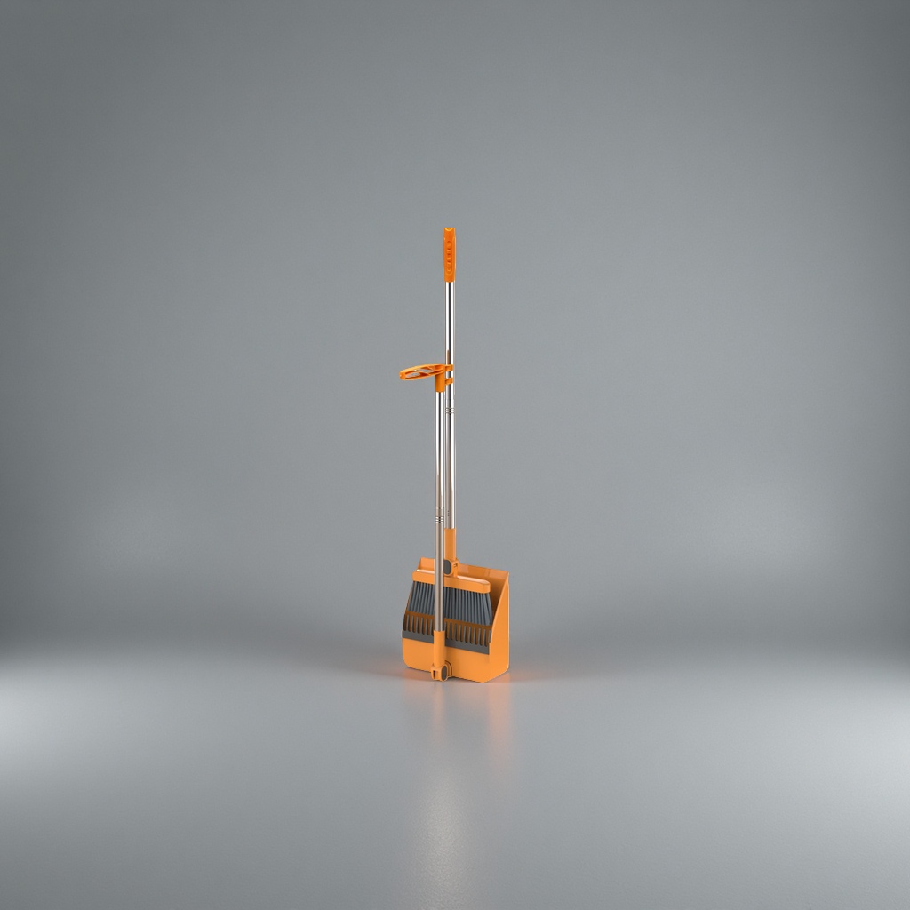 Standing folding narrow-slit storage broom and dustpan set for household cleaning tools Application Scenario