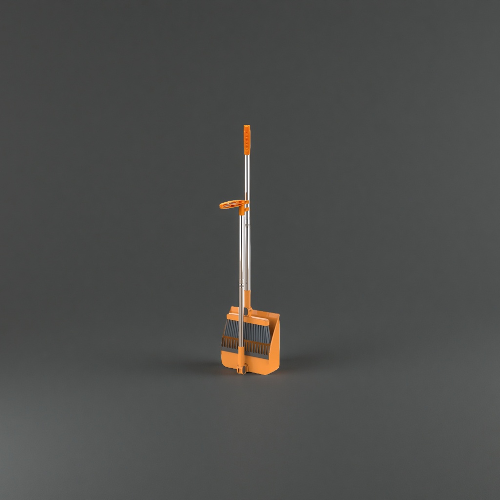 Standing folding narrow-slit storage broom and dustpan set for household cleaning tools details Picture