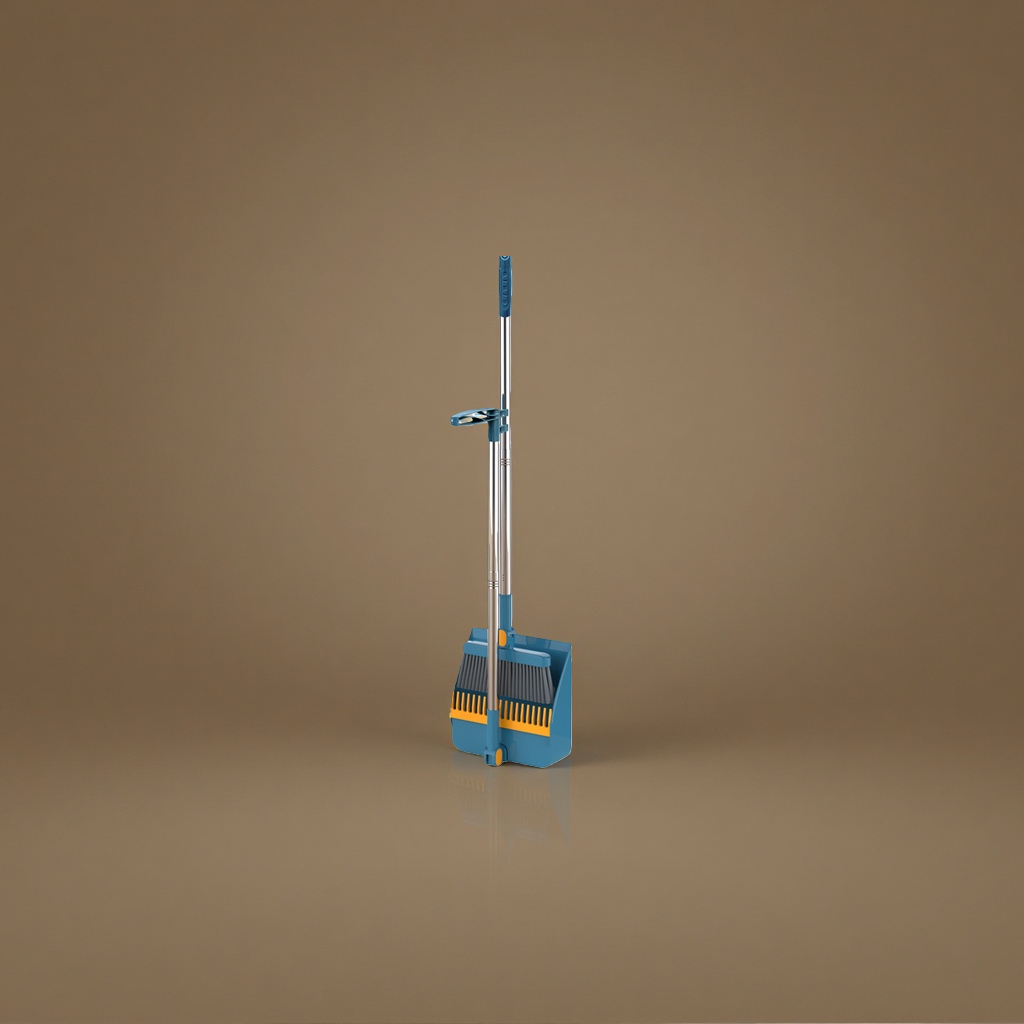 Household broom and dustpan set, sweeping tools, cleaning set, durable, anti-slip, floor-standing Application Scenario