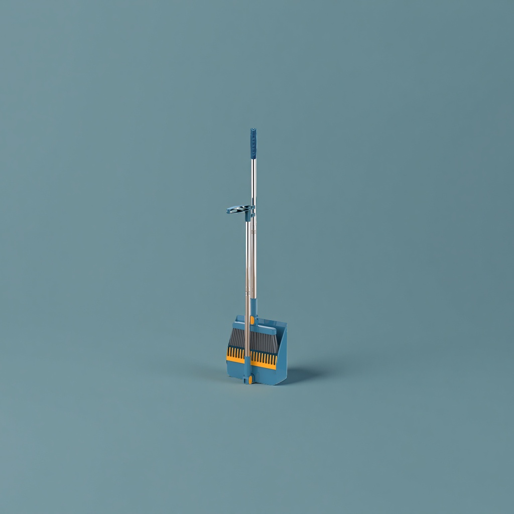 Household broom and dustpan set, sweeping tools, cleaning set, durable, anti-slip, floor-standing Specification image