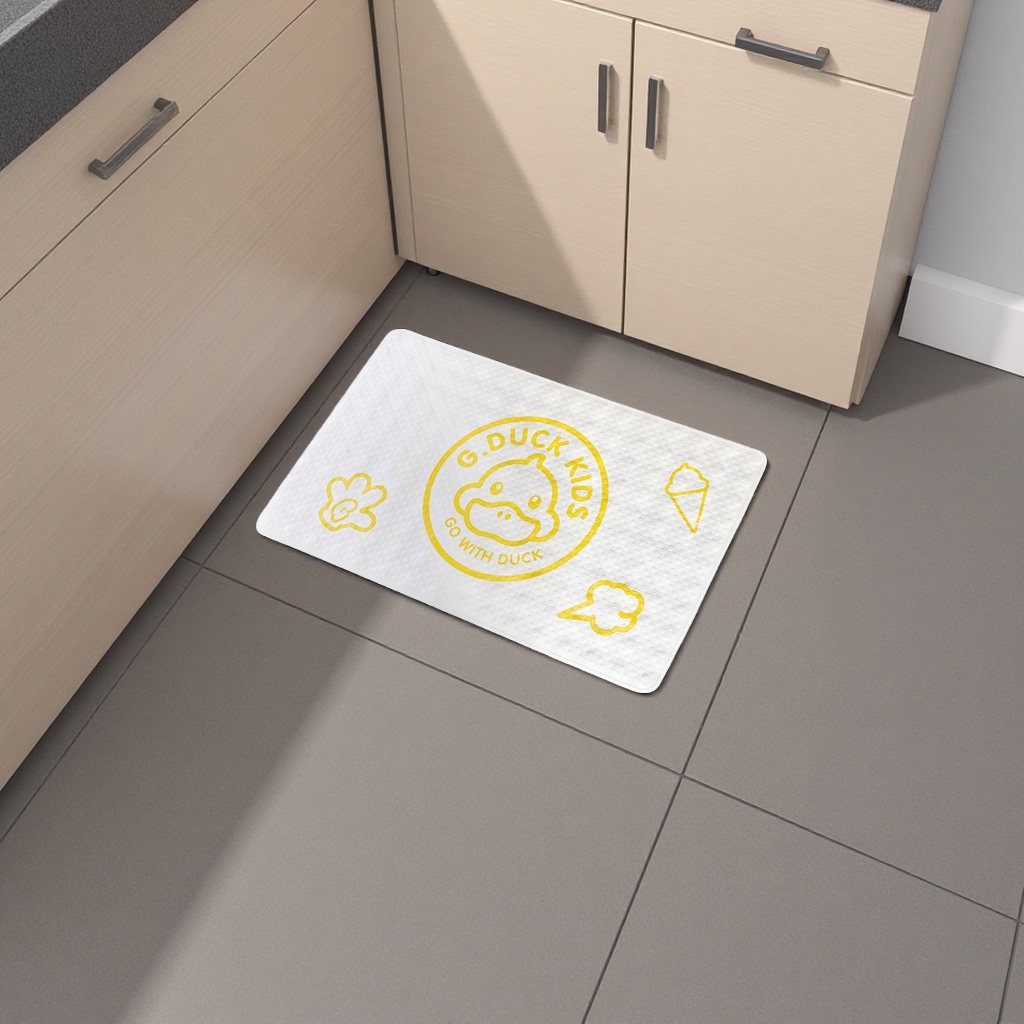 Cartoon pattern PVC bathroom anti-slip mat, thickened water-absorbing and quick-drying anti-slip foot mat details Picture