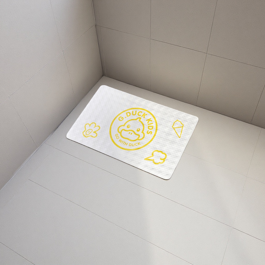 Cartoon pattern PVC bathroom anti-slip mat, thickened water-absorbing and quick-drying anti-slip foot mat