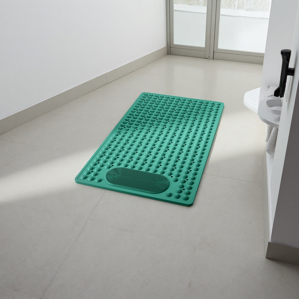 The green massage pad for home full-body therapy and back relaxation is foldable and portable Application Scenario