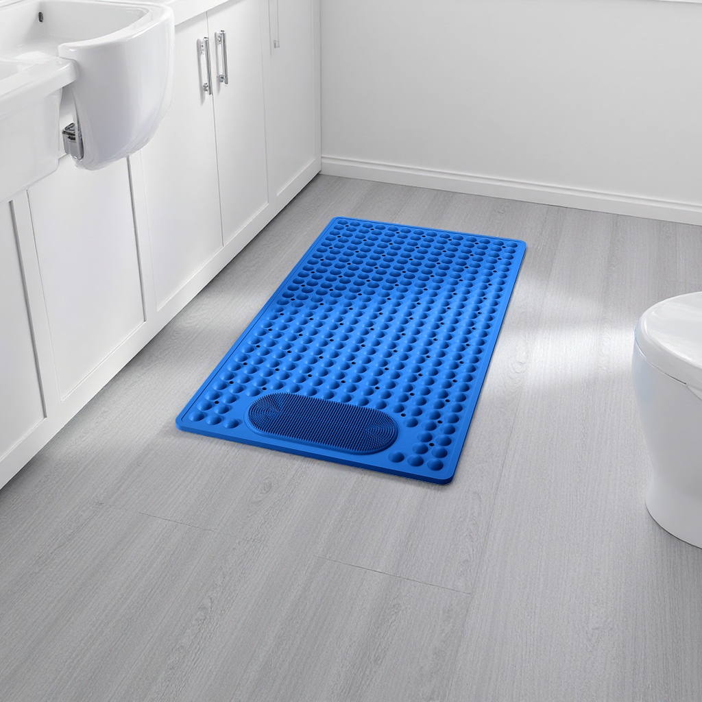 Blue massage pad, home full-body relaxation therapy pad, portable yoga pad Specification image
